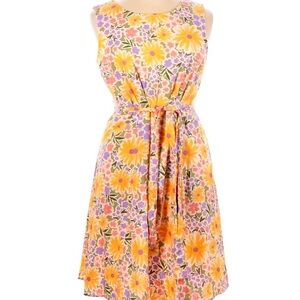 Spring, floral, a-line, groovy, retro dress. This dress demands some sunshine!